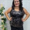 Blusa Nora T-44/54 Con Lentejuelas