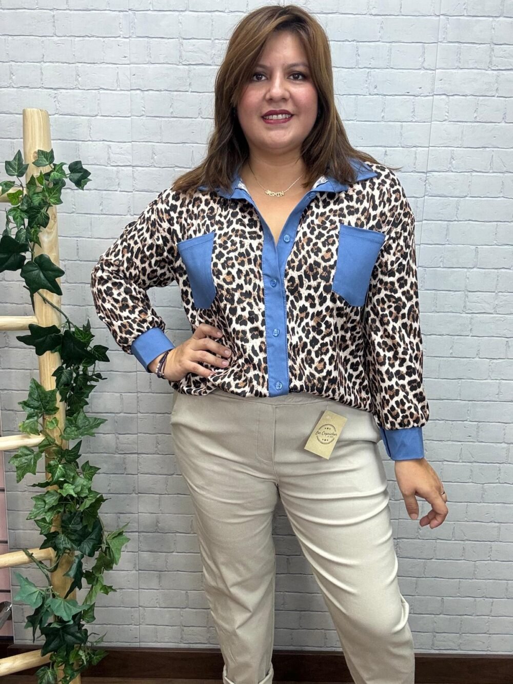 Camisa Fiorella T-46/50 Animal Print