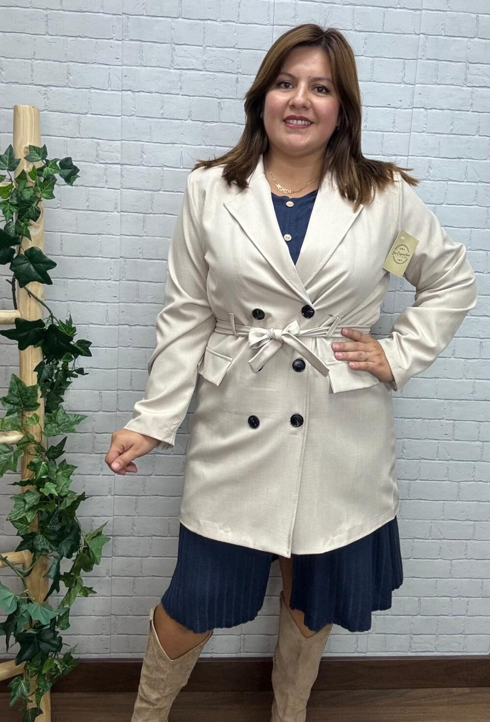 Gabardina Paulina T-44/50 Con Cinturón