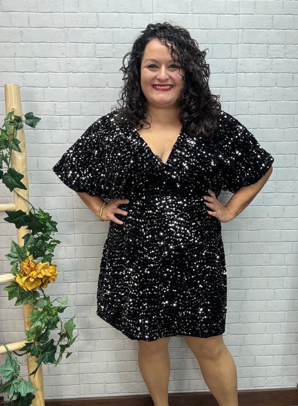 Vestido Aybar T-46/50 Con Lentejuelas