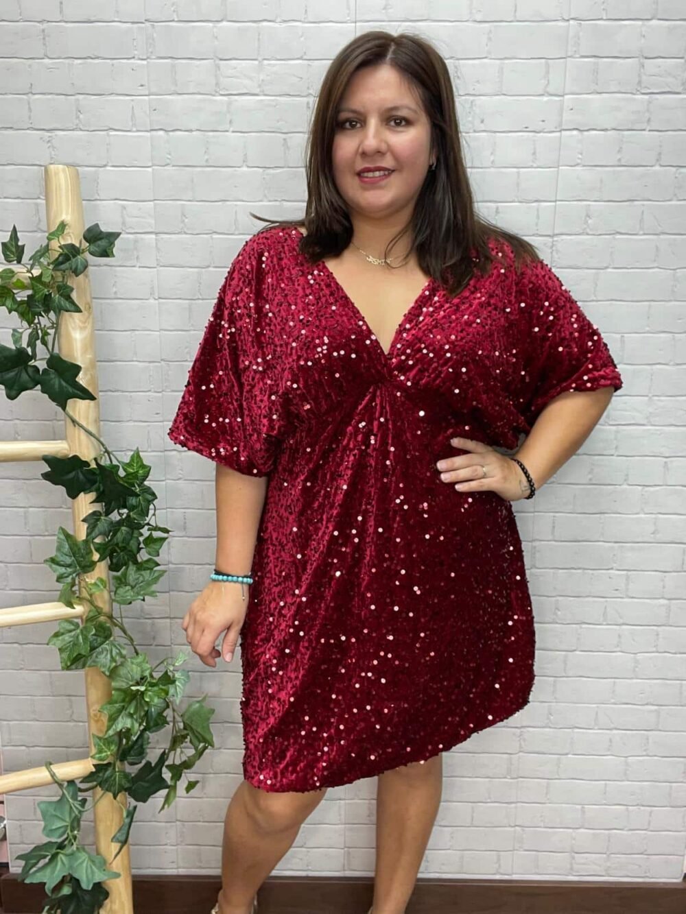 Vestido Aybar T-46/50 Con Lentejuelas