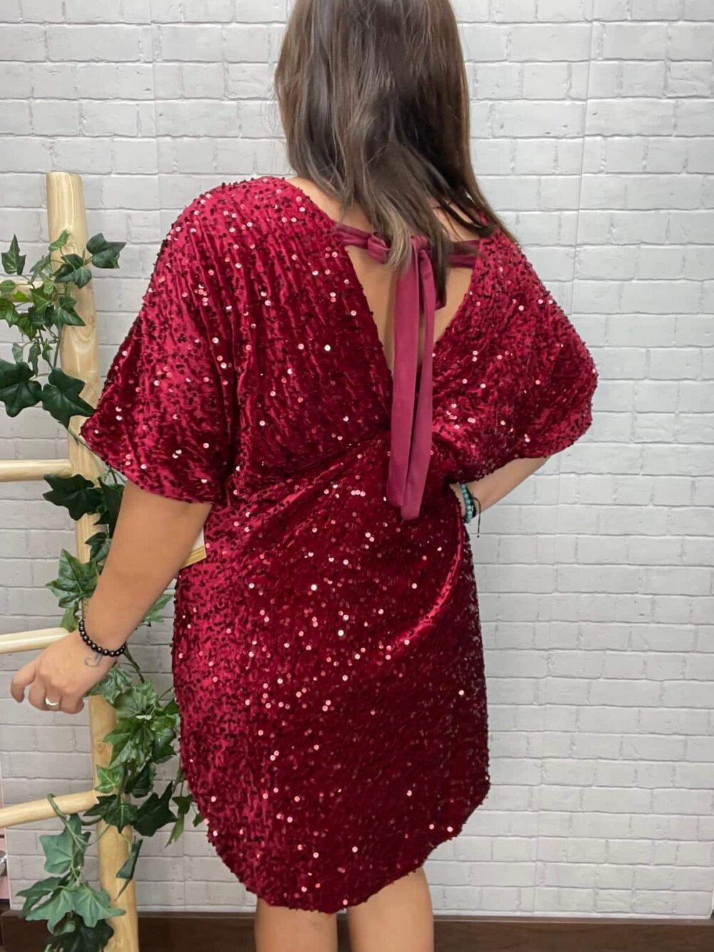 Vestido Aybar T-46/50 Con Lentejuelas