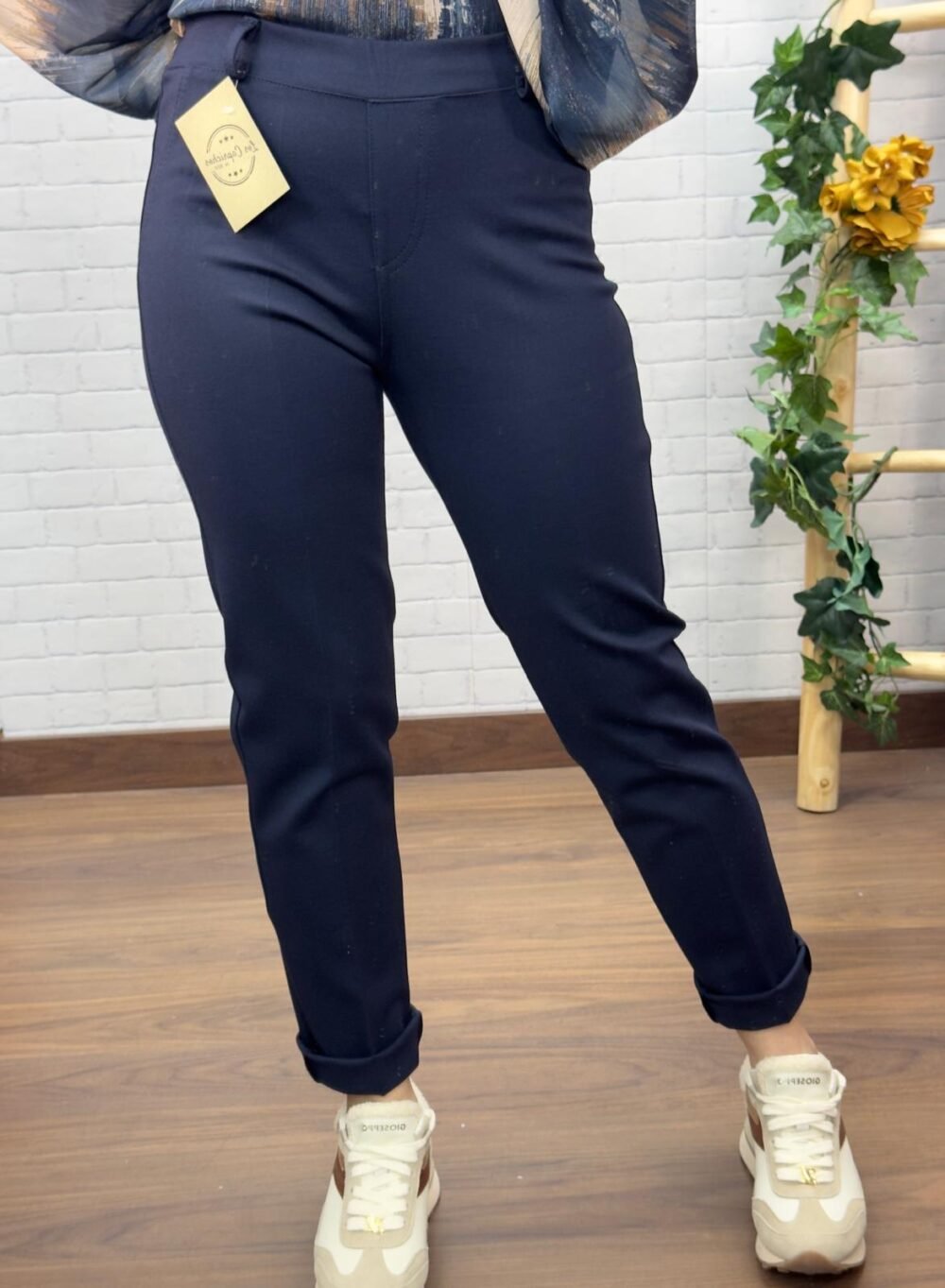 Pantalon pinza Mamy marino T-40/54 Con Goma En La Cintura