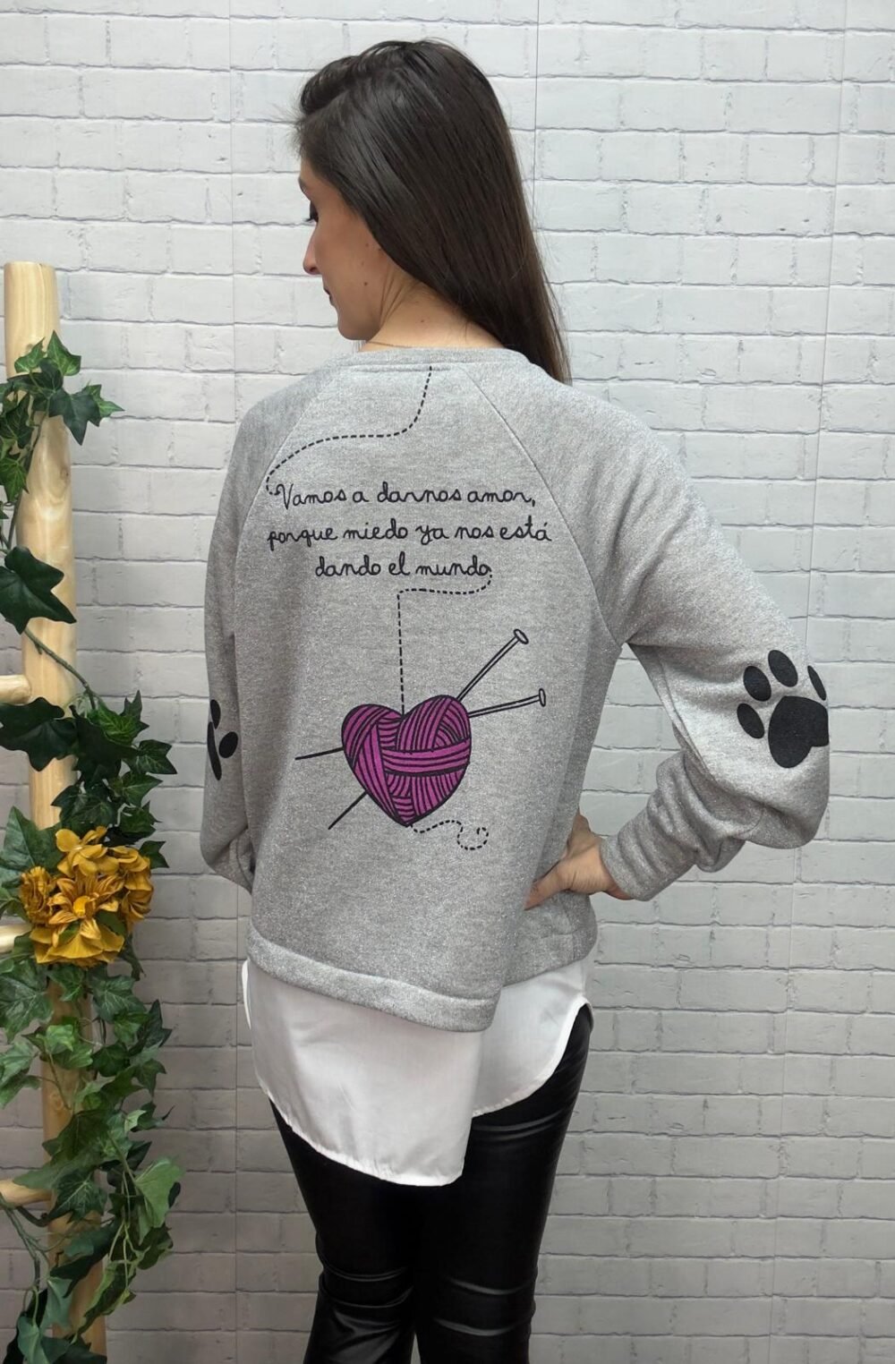 Sudadera Gato Anabel Lee T-S/2XL Con Brillo