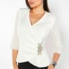 Blusa Marquesa T-46/54 Con Broche