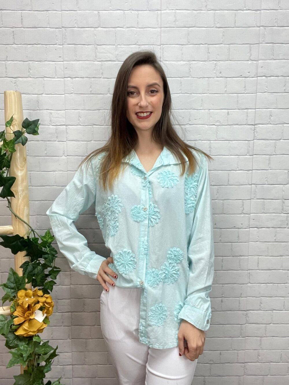Camisa Marcela T-36/44 Dibujo Bordado