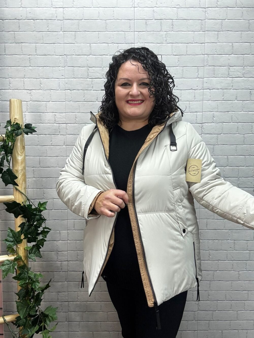Chaqueta Belen beigeT-44/54 Acolchada