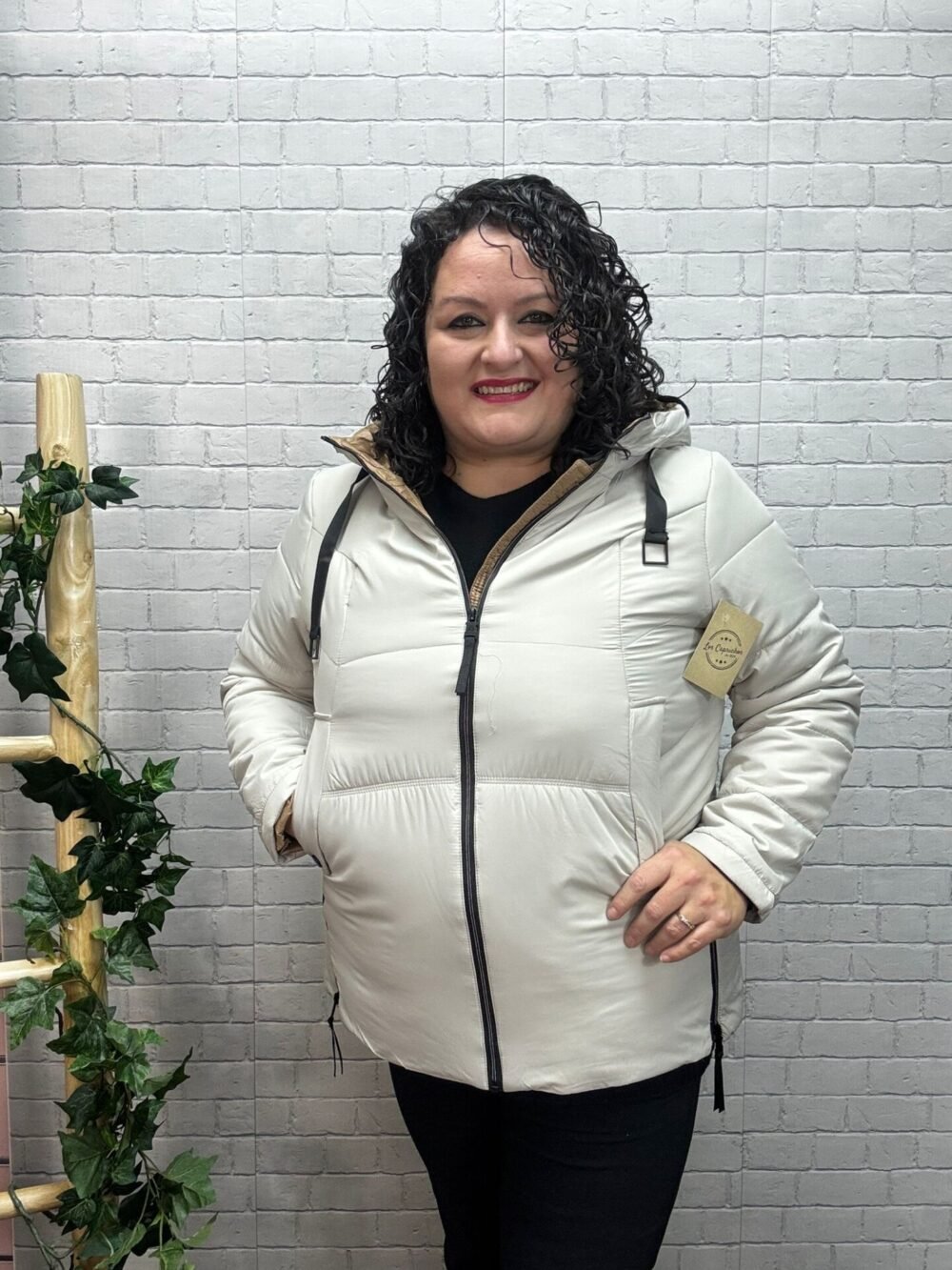 Chaqueta Belen beige T-44/54 Acolchada