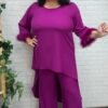 Conjunto Ximena T-48/52 Con Plumas
