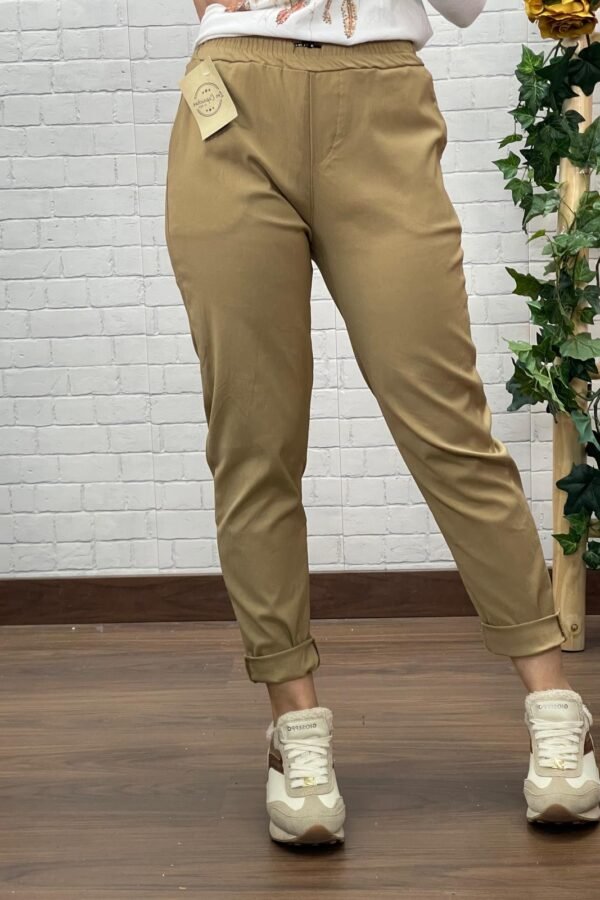 Pantalón Clara camel T-S/3XL Elástico