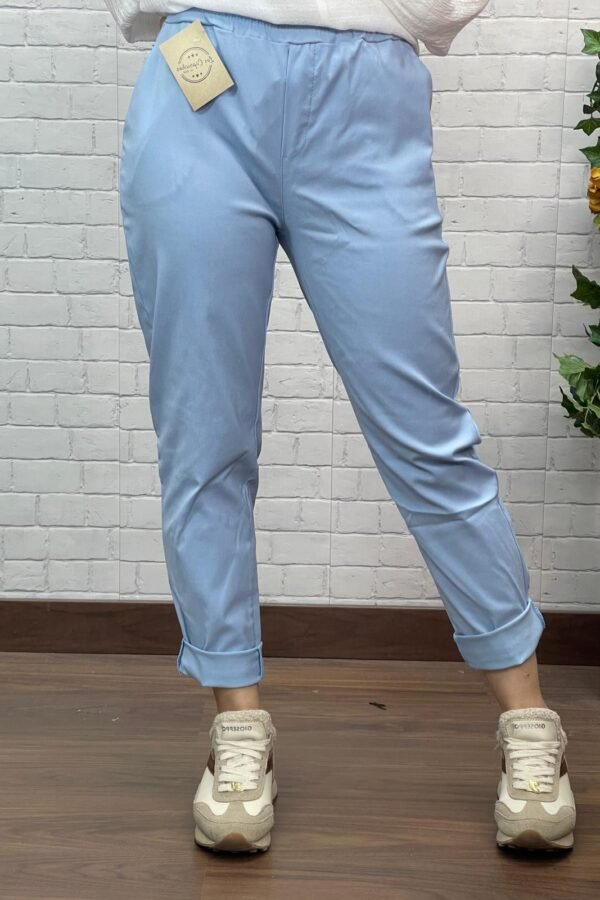 Pantalón Clara celeste T-S/3XL Elástico
