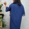 Vestido Elois marinoT-46/56 Capeado