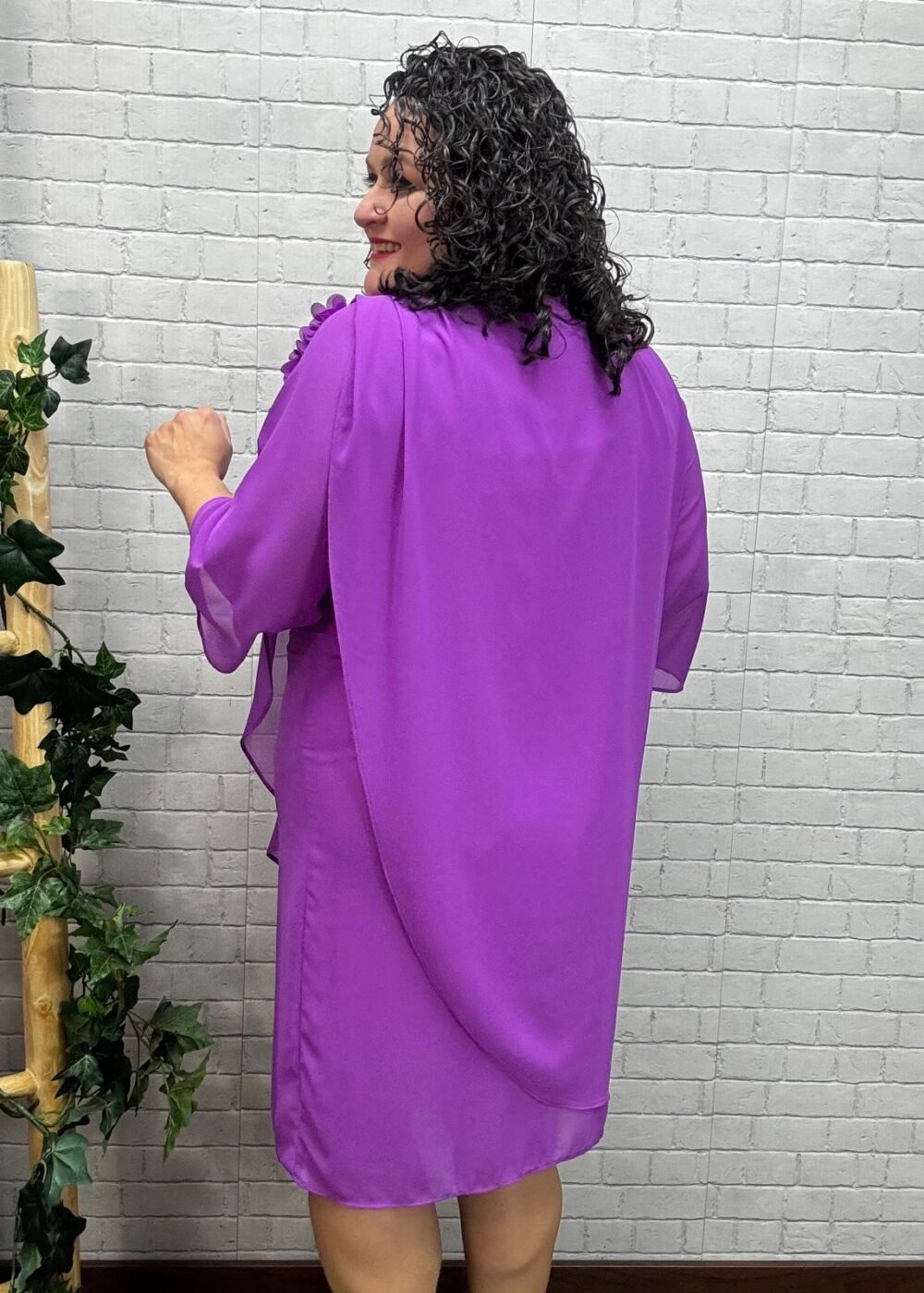 Vestido Elois morado T-46/56 Capeado