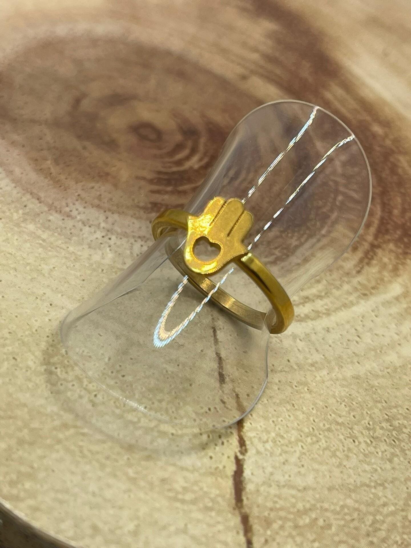 Anillo Acero Inoxidable ac0024 dorado