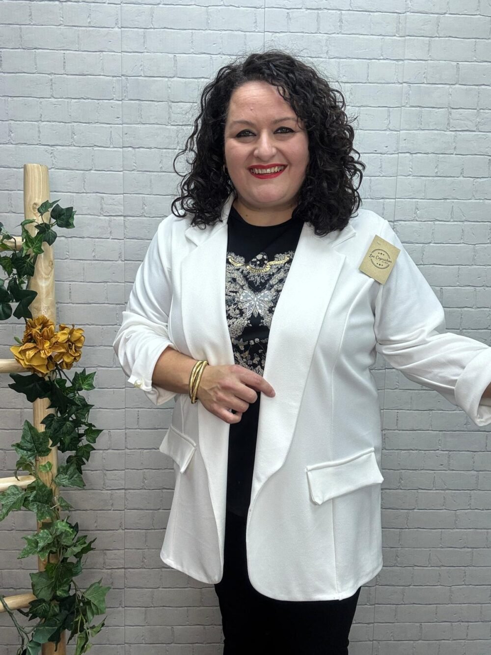 Blazer Gala Boton Perla T.42/50 Curvy