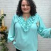 Blusa Lara T-46/52 Con Volantes