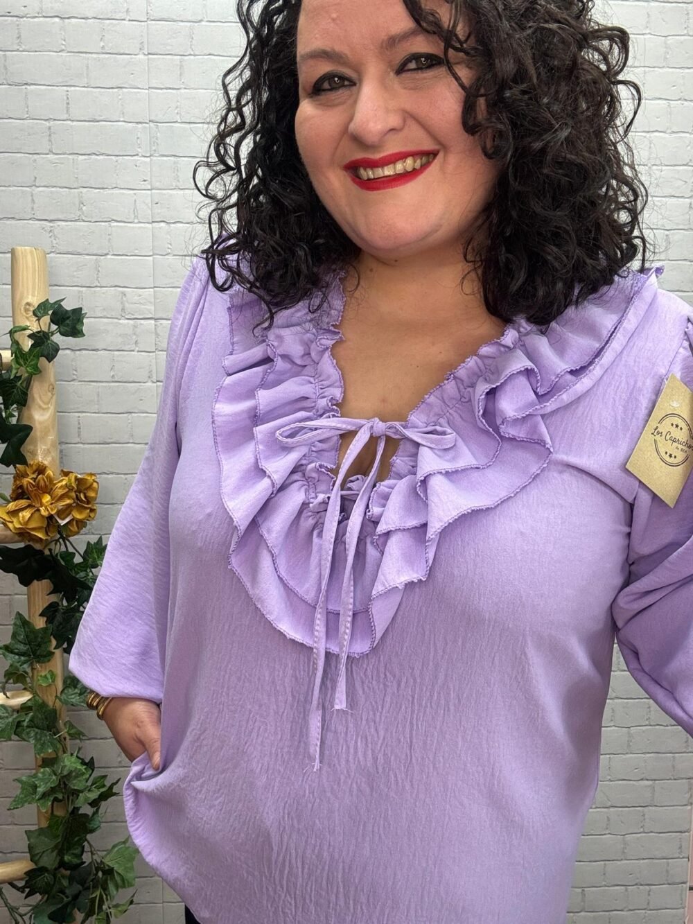Blusa Lara T-46/52 Con Volantes