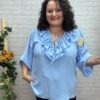 Blusa Lara T-46/52 Con Volantes
