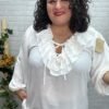 Blusa Lara T-46/52 Con Volantes