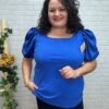 Blusa Lucia T-46/52 Manga Abullonada