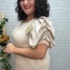 Blusa Lucia T-46/52 Manga Abullonada