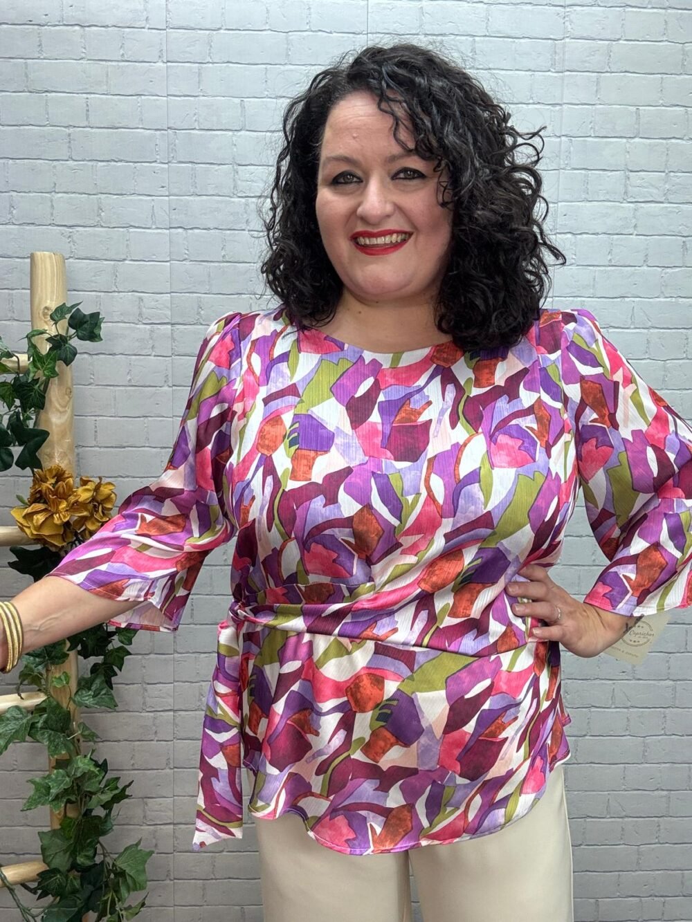 Blusa Narel buganvilla T-42/54 Satinada