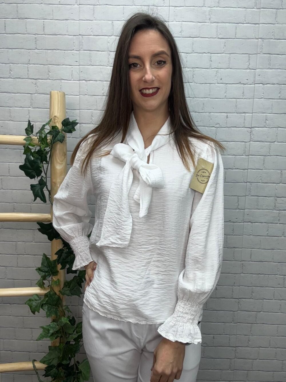 Blusa Tiberia T-36/44 Con Lazo