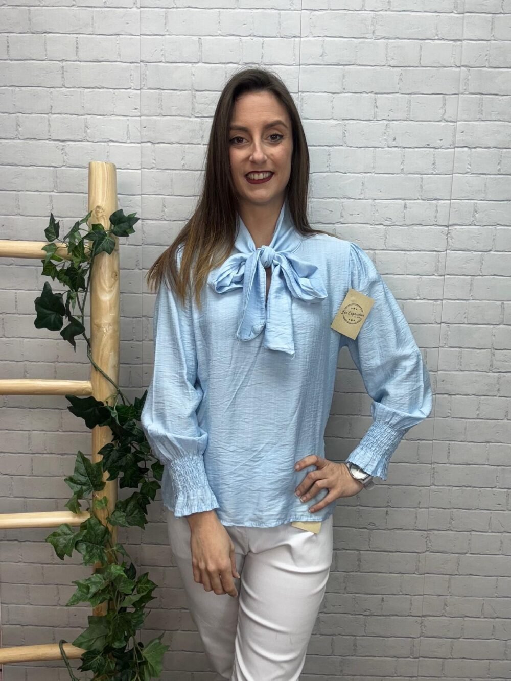Blusa Tiberia T-36/44 Con Lazo