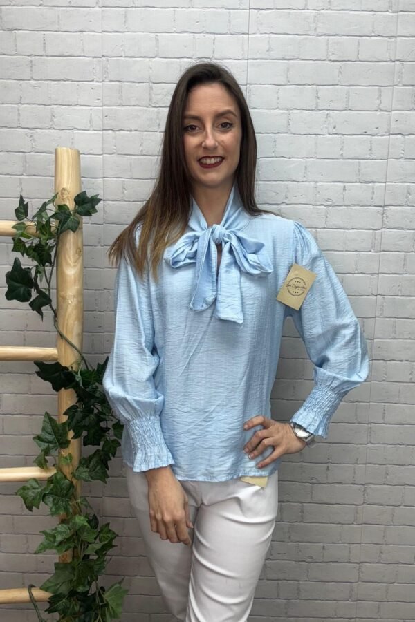 Blusa Tiberia T-36/44 Con Lazo