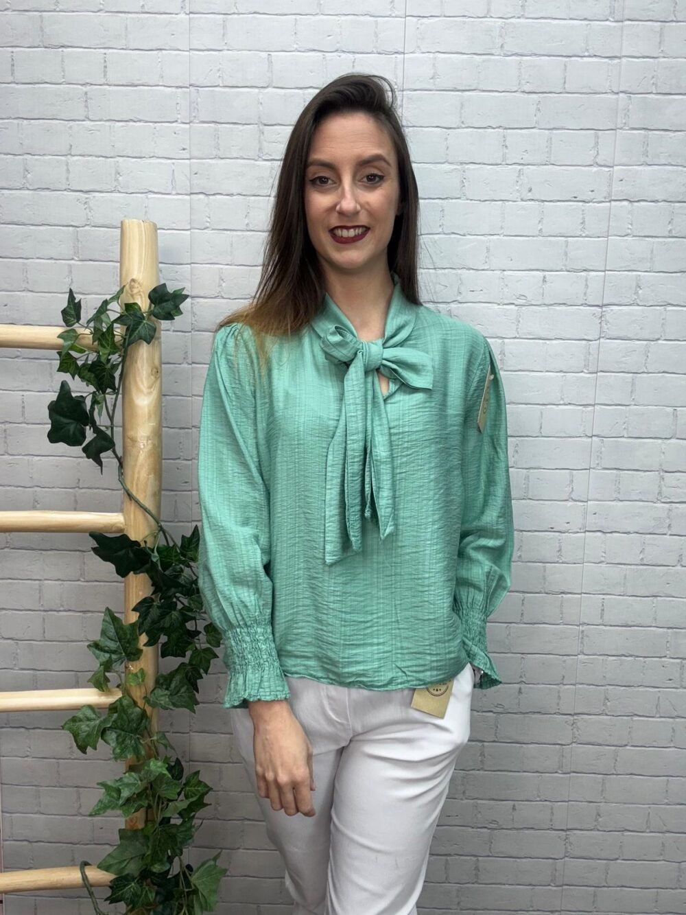 Blusa Tiberia T-36/44 Con Lazo