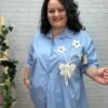 Camisa Agara T-46/52 Con Flores