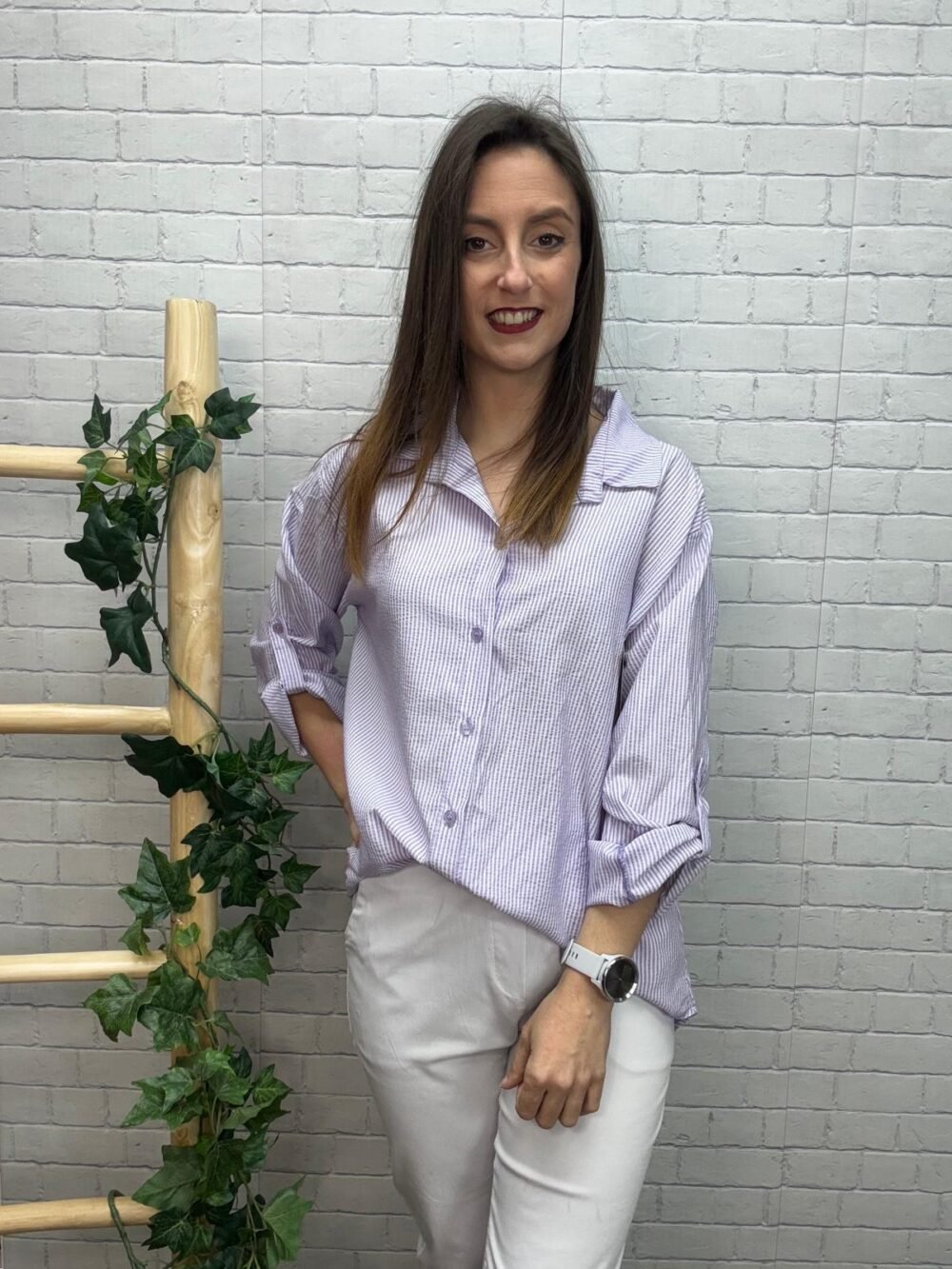 Camisa Ralli T-36/44 Estampado De Rayas