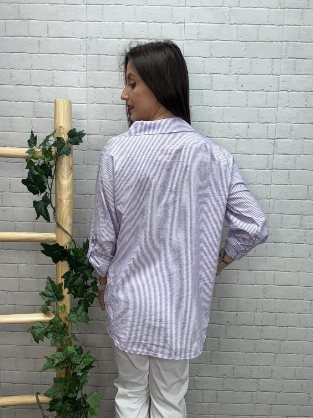Camisa Ralli T-36/44 Estampado De Rayas