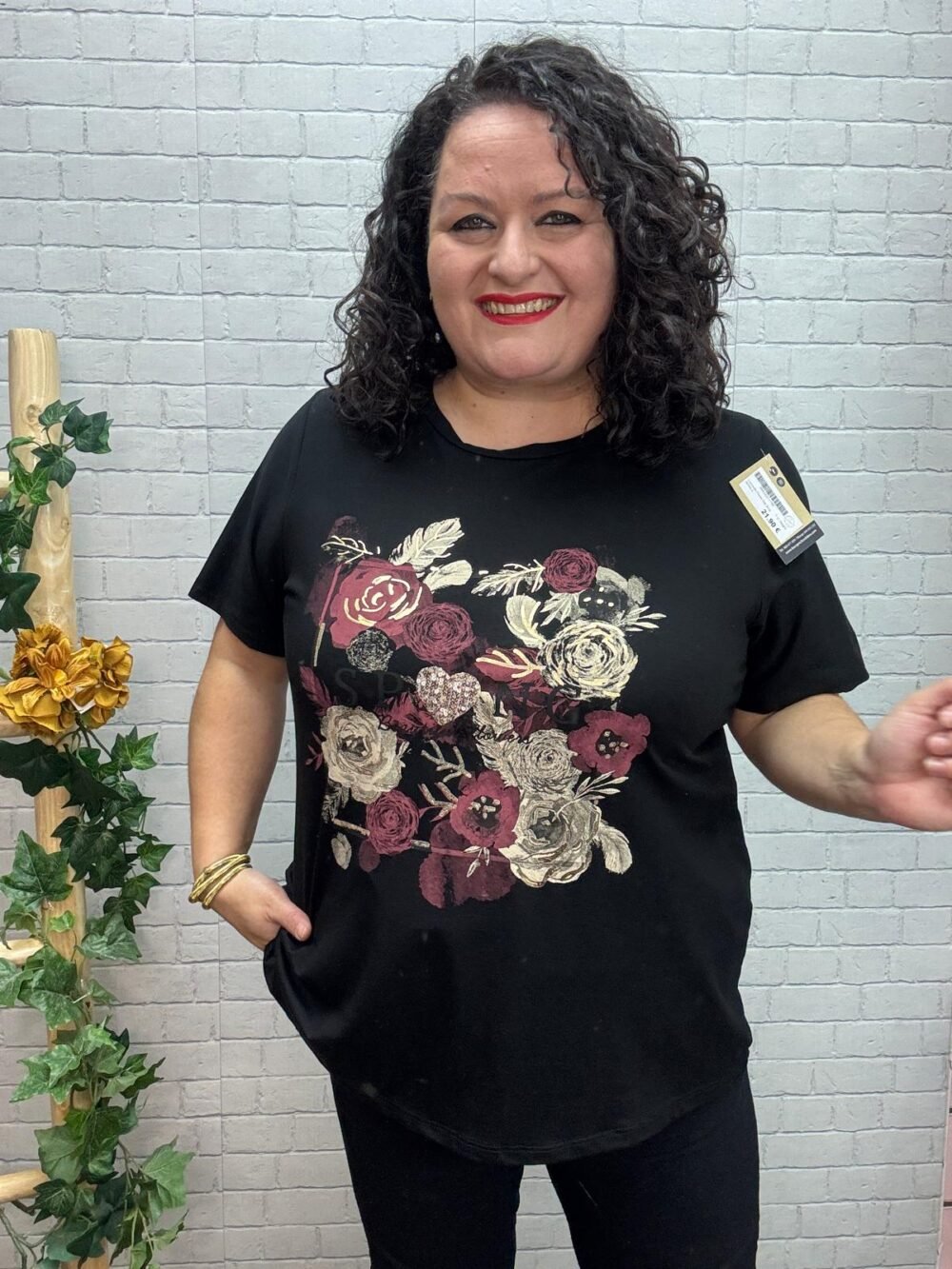 Camiseta Flores T-44/52 Con Dibujo