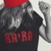 Camiseta Rara negra Aire Retro T-S/L Con Glitter