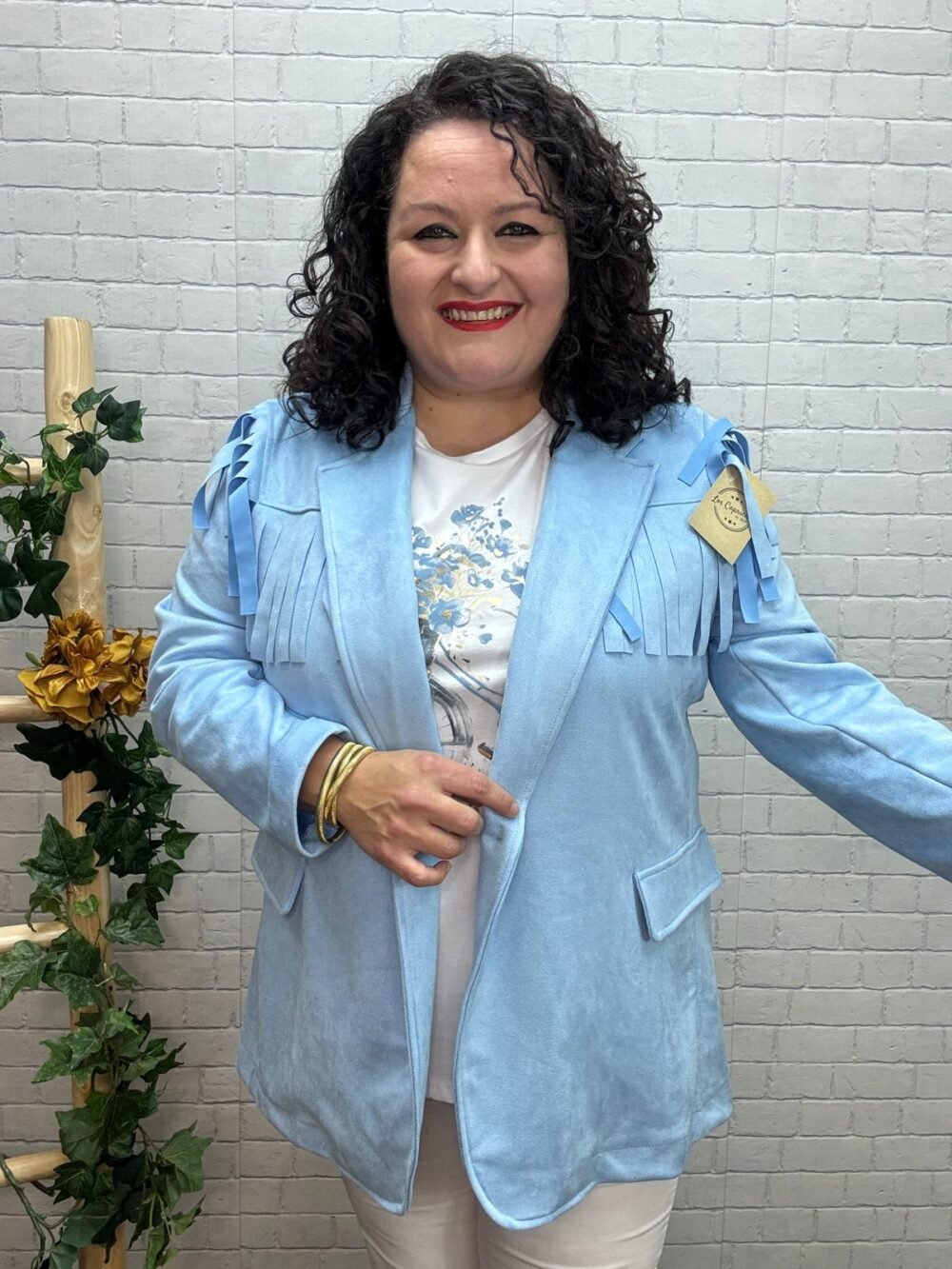 Chaqueta Olivia T-44/52 Con Flecos