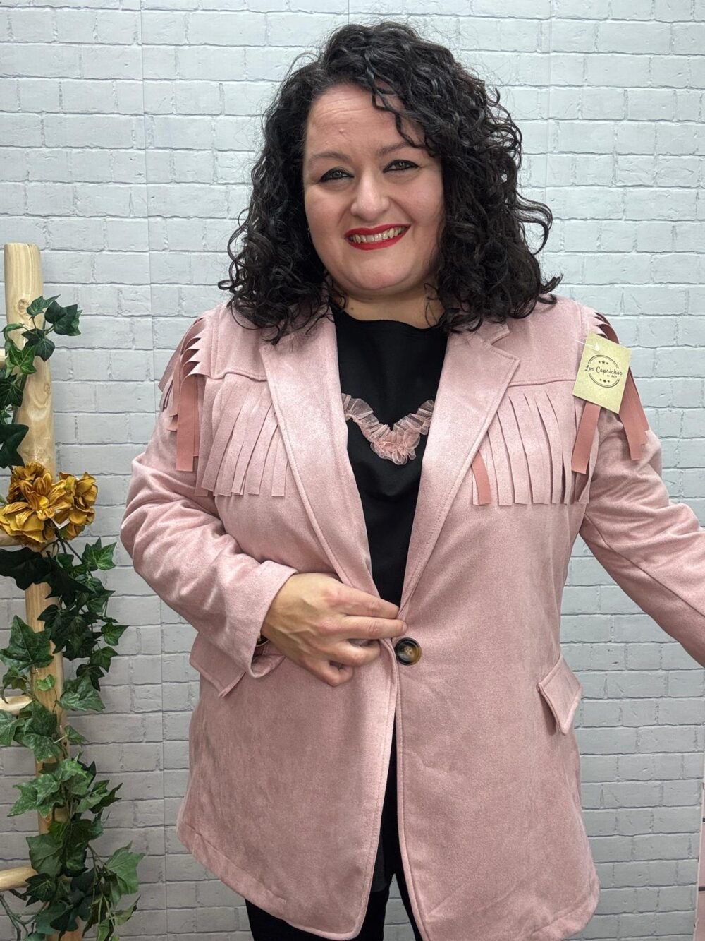 Chaqueta Olivia T-44/52 Con Flecos