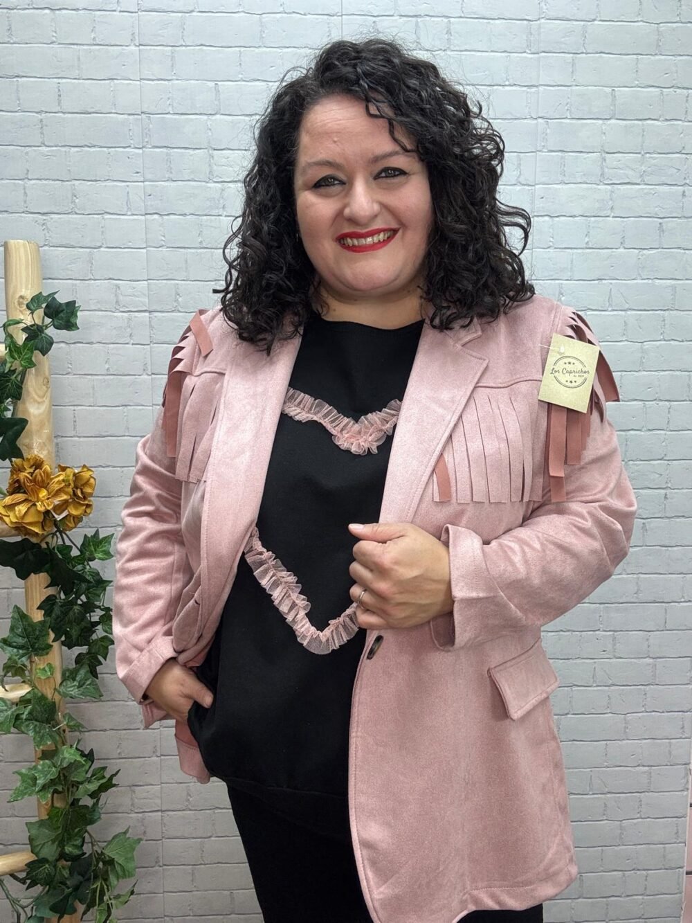 Chaqueta Olivia T-44/52 Con Flecos