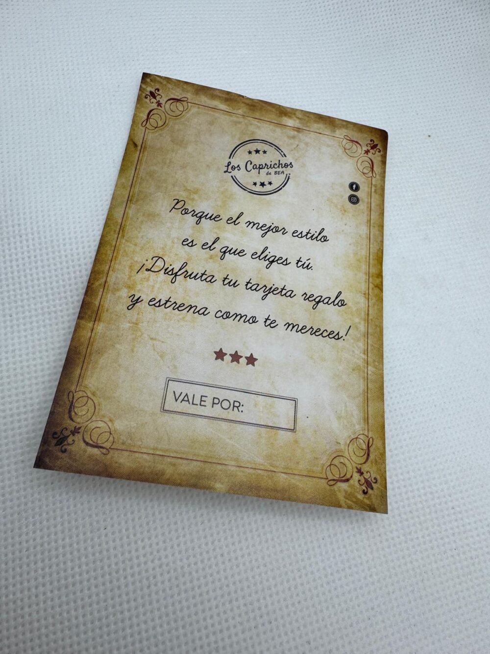 Tarjeta Regalo amarillo
