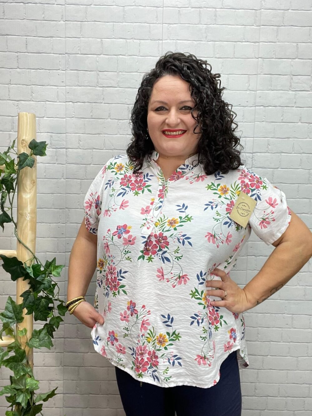 Blusa Flora T-36/50 Con Flores