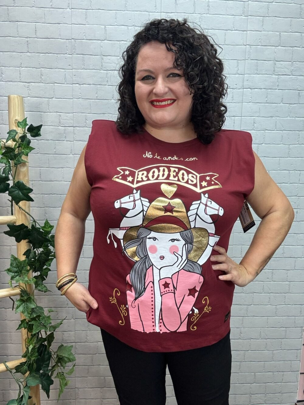 Camiseta Rodeos Anabel Lee T-S/2XL Con Dibujo