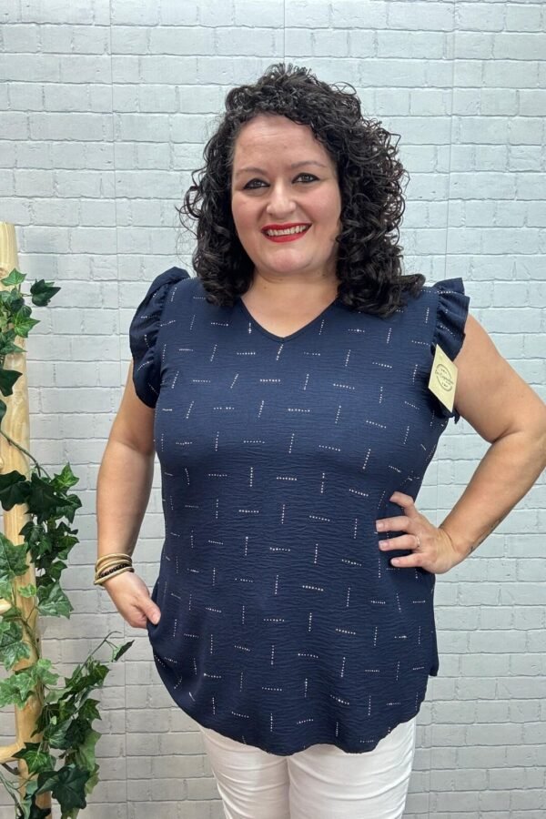 Blusa Berta T-44/52 con Volante