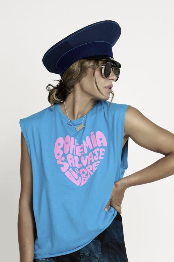 Camiseta BOHEMIA azul Aire Retro