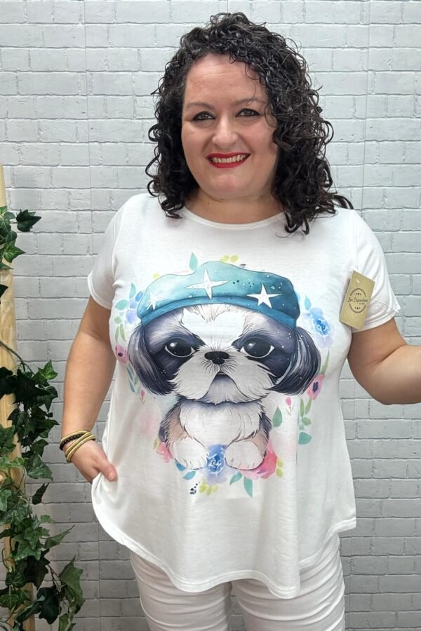 Camiseta Dog gorra T-44/52 con Dibujo