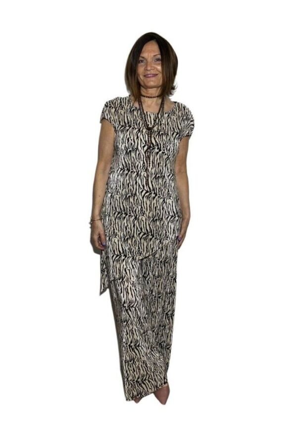 Conjunto Fadina beige T-M/XL Estampado Animal Print