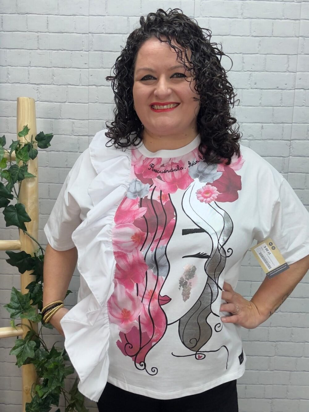 Top Recuerda Anabel Lee T-S/2XL con Volante