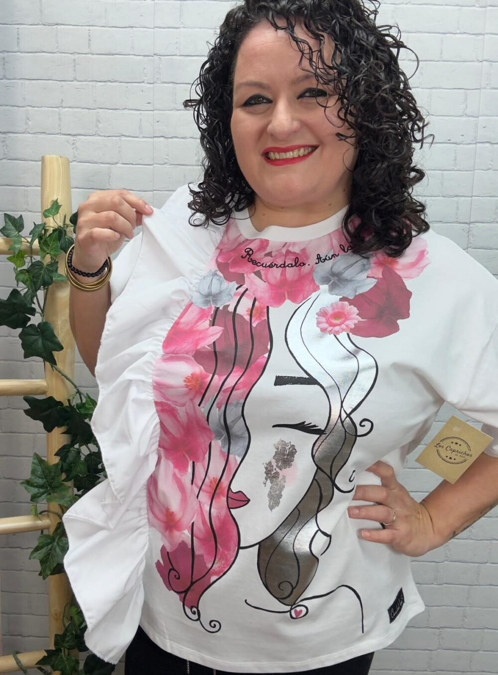 Top Recuerda Anabel Lee T-S/2XL con Volante