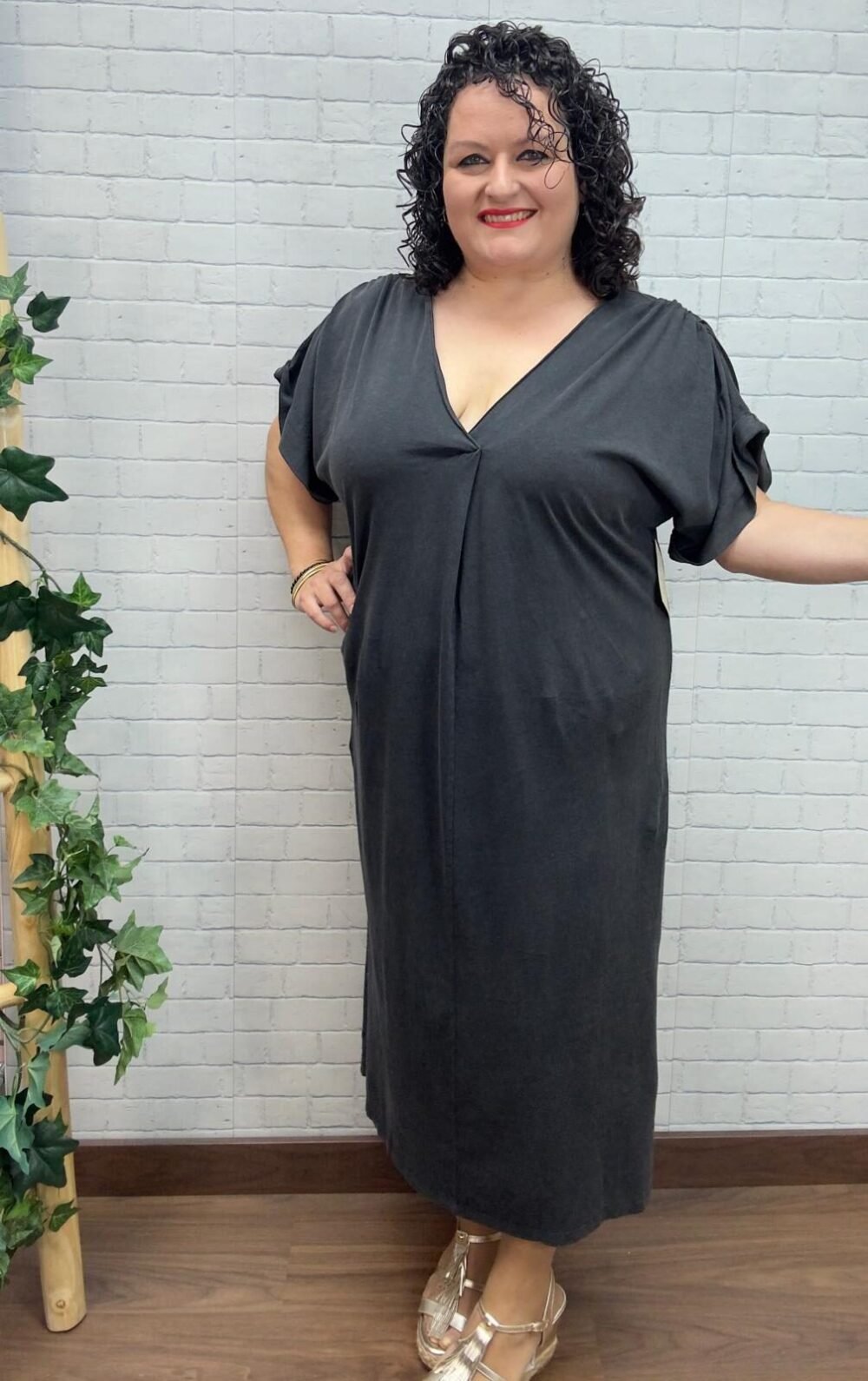 Vestido Kaftán ENAMORATE Aire Retro T-S/M – M/L con Frase