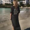 Vestido Kaftán ENAMORATE Aire Retro T-S/M – M/L con Frase