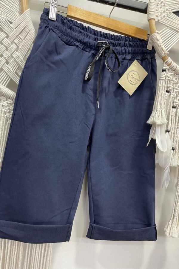 Pantalón corto Clara marino Con Goma En La Cintura T-M/3XL Curvy